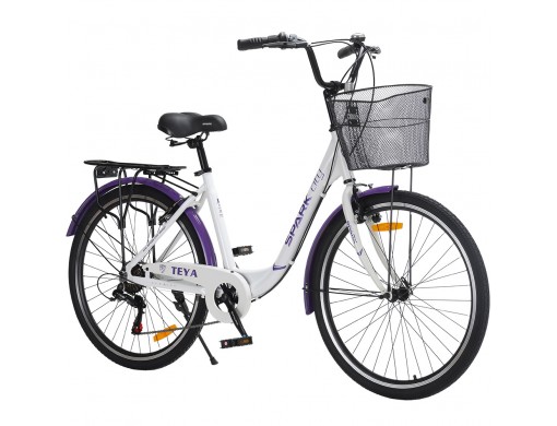 Велосипед SPARK CITY TEYA (колеса - 26", алюминиевая рама - 17") белый