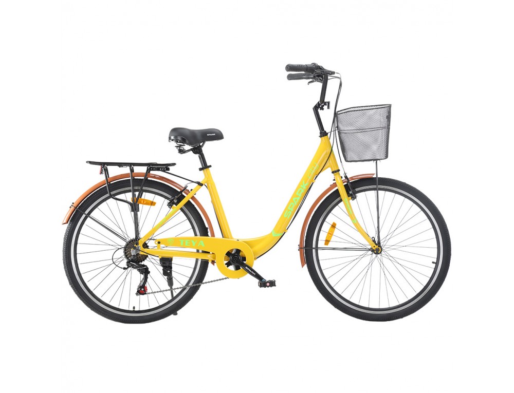 Велосипед SPARK CITY TEYA (колеса - 26", алюминиевая рама - 17") жёлтый