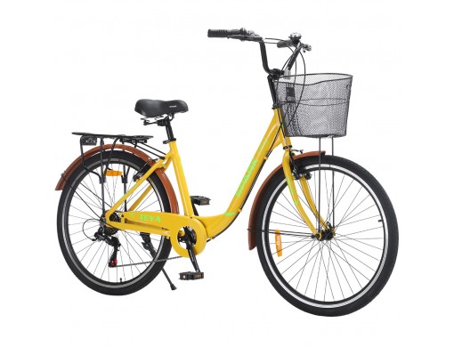 Велосипед SPARK CITY TEYA (колеса - 26", алюминиевая рама - 17") жёлтый
