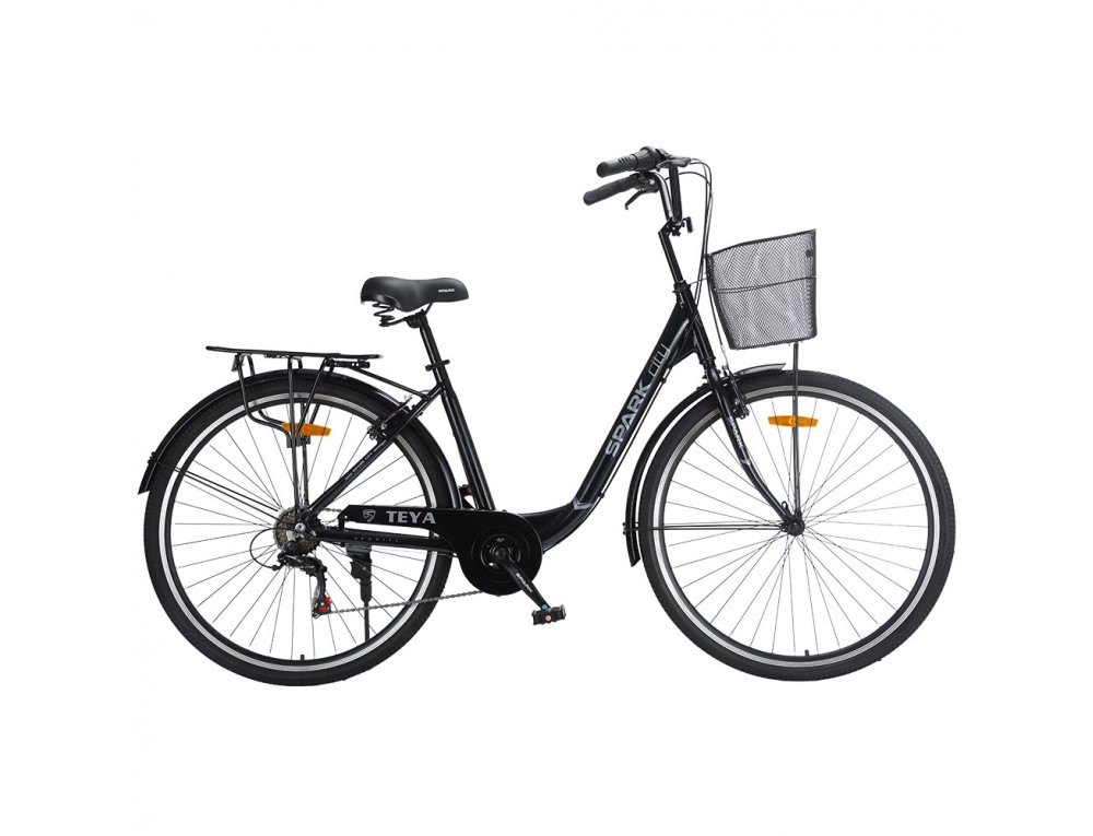 Велосипед SPARK CITY TEYA (колеса - 28", алюминиевая рама - 18") чёрный
