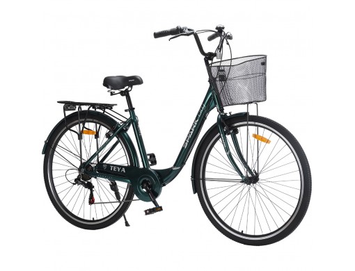 Велосипед SPARK CITY TEYA (колеса - 28", алюминиевая рама - 18") тёмно-зелёный