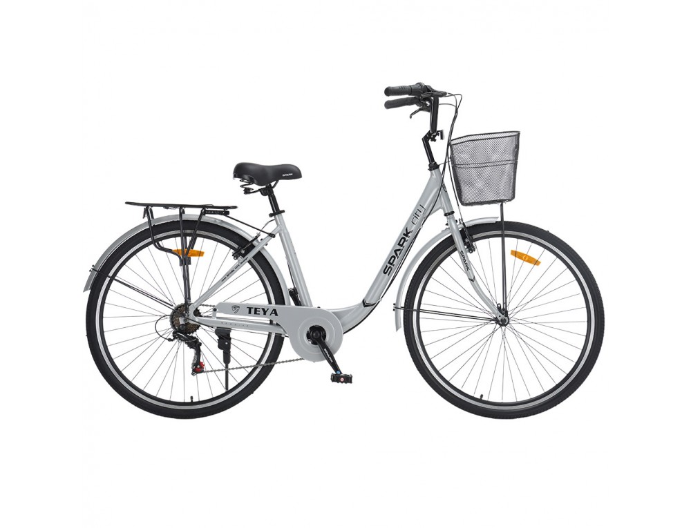 Велосипед SPARK CITY TEYA (колеса - 28", алюминиевая рама - 18") серый