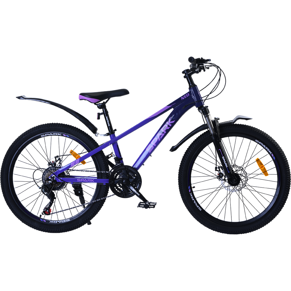 Купить Велосипед SPARK NEO (колеса - 24", алюминиевая рама - 11") тёмно-фиолетовый с фиолетовым