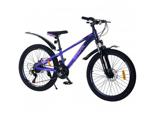 Велосипед SPARK NEO (колеса - 24", алюминиевая рама - 11") тёмно-фиолетовый с фиолетовым
