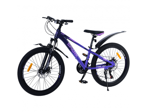Велосипед SPARK NEO (колеса - 24", алюминиевая рама - 11") тёмно-фиолетовый с фиолетовым