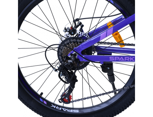 Велосипед SPARK NEO (колеса - 24", алюминиевая рама - 11") тёмно-фиолетовый с фиолетовым