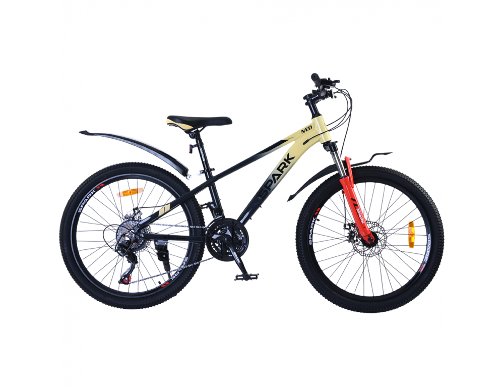 Велосипед SPARK NEO (колеса - 24", алюминиевая рама - 12") бежевый с тёмно-синим