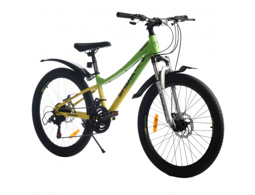 Велосипед SPARK NERO (колеса – 24", сталева рама рама – 12") салатовий з жовтим