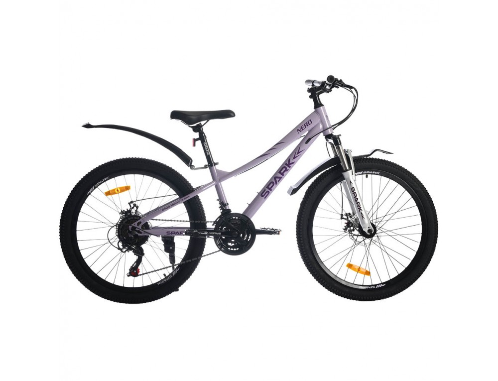 Велосипед SPARK NERO (колеса - 24", сталева рама - 12") світло-бузковий
