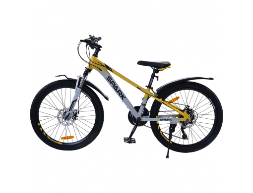 Велосипед SPARK SKY (колеса - 24", алюминиевая рама - 11") желтый с серым