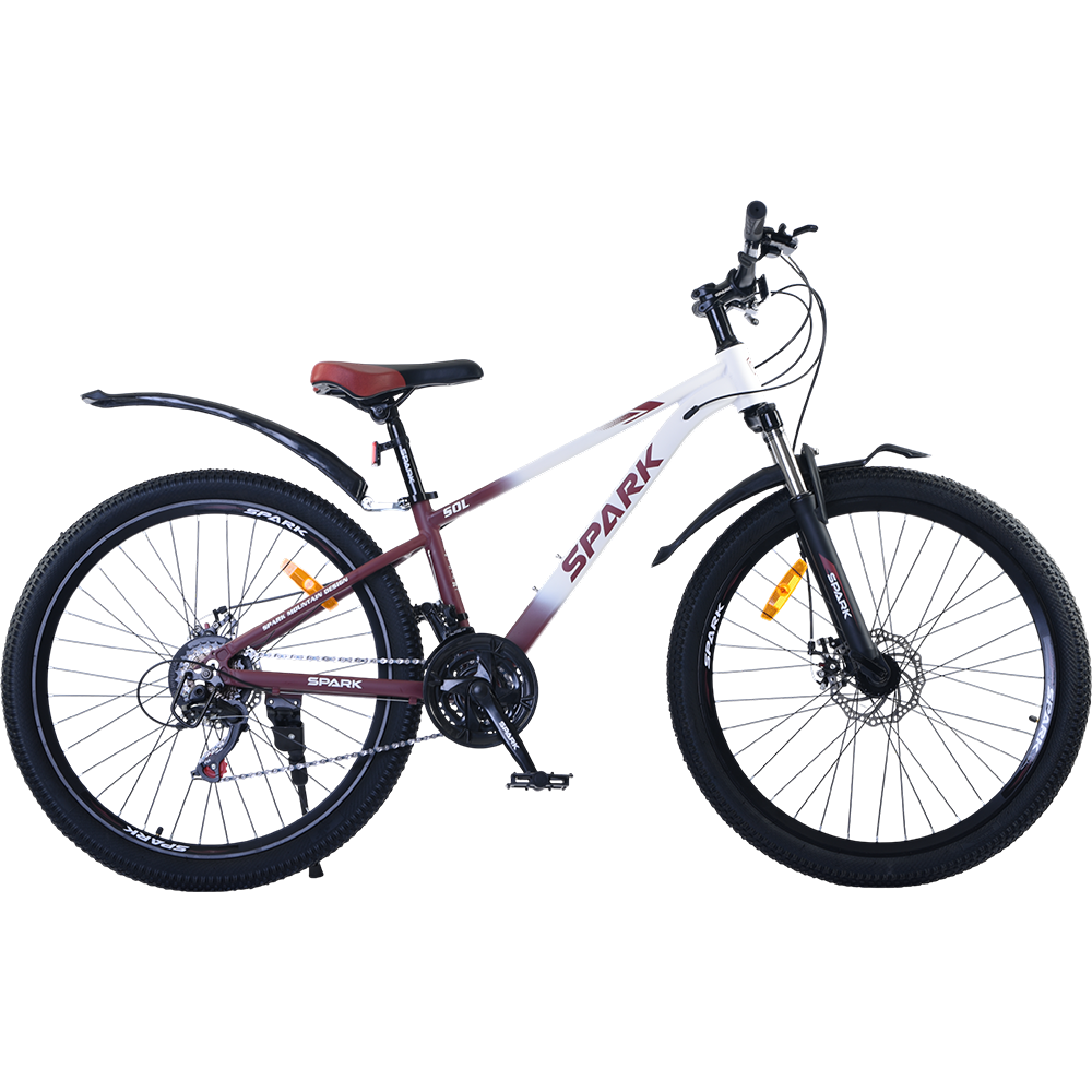 Купить Велосипед SPARK SOL (колеса - 26", алюминиевая рама - 13") белый с бордовым